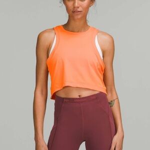 Lululemon Open Back Cropped Training Tank Top